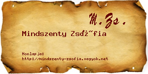 Mindszenty Zsófia névjegykártya